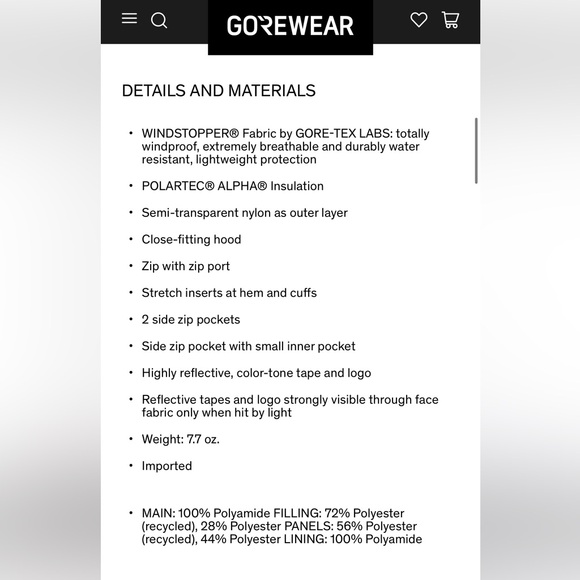 GoreWear R5 Windstopper Insulated Jacket - Picture 4 of 5